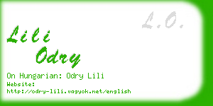 lili odry business card